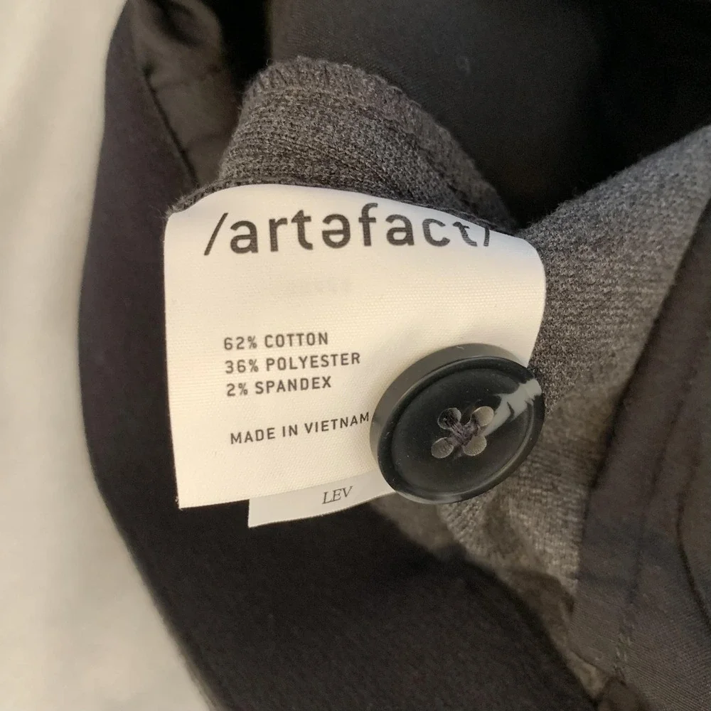 /artefact/‎ Shorts Mens 34 Gray Jersey Chino Stretch Knit Casual Golf Pockets